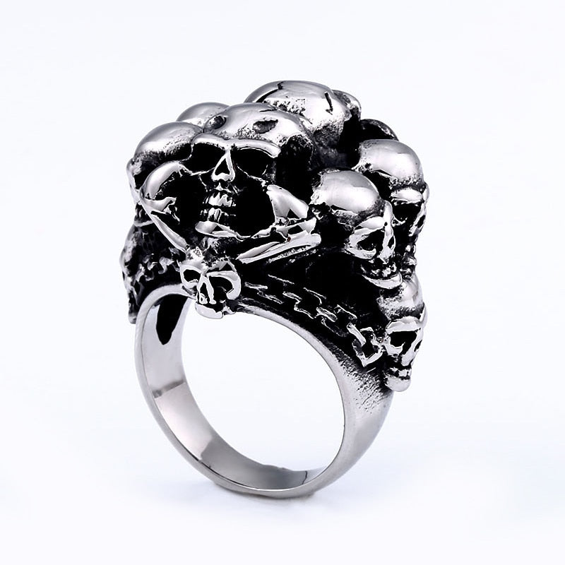 Beier One Piece Sale Unique Thin Skull For Boy And Girl Stainless Steel Lady's Finger Ring BR8-373, everything animee