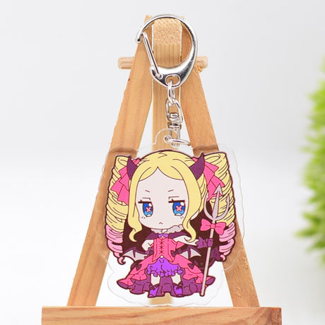 RE:Zero Keychain Series -1 Double Sided Acrylic Cartoon Key Chain Pendant Anime Accessories Keyring Hot Sale, everything animee