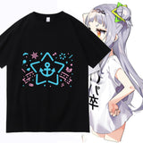 New hololive Murasaki Shion T-shirt Cosplay Men Cotton T shirt Fashion Women Tees, everythinganimee