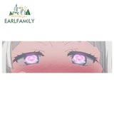 EARLFAMILY Anime Eyes Chibi Slap Car Sticker Senpai Heart Eyes Vinyl Stickers Senpai Please Car Bumper Trunk Decals Classic Peek