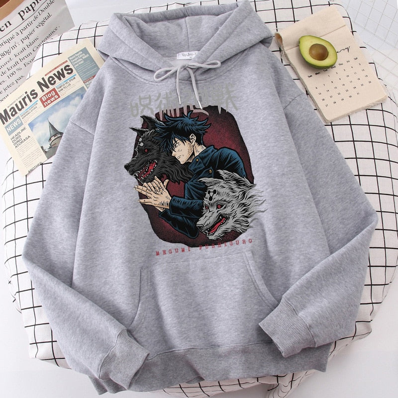 Men's Hoodies Japanese Anime Jujutsu Kaisen Hoodie Yuji Itadori Cartoon Sweatshirts Tops Kawaii Gojo Satoru Graphic Streetwea, everything animee