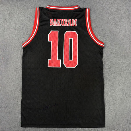 Anime SLAM Cosplay Costume Shohoku School Basketball Team 1-15 Sakuragi Hanamichi Jersey Tops T Shirt Sports Wear Uniform Black, everythinganimee