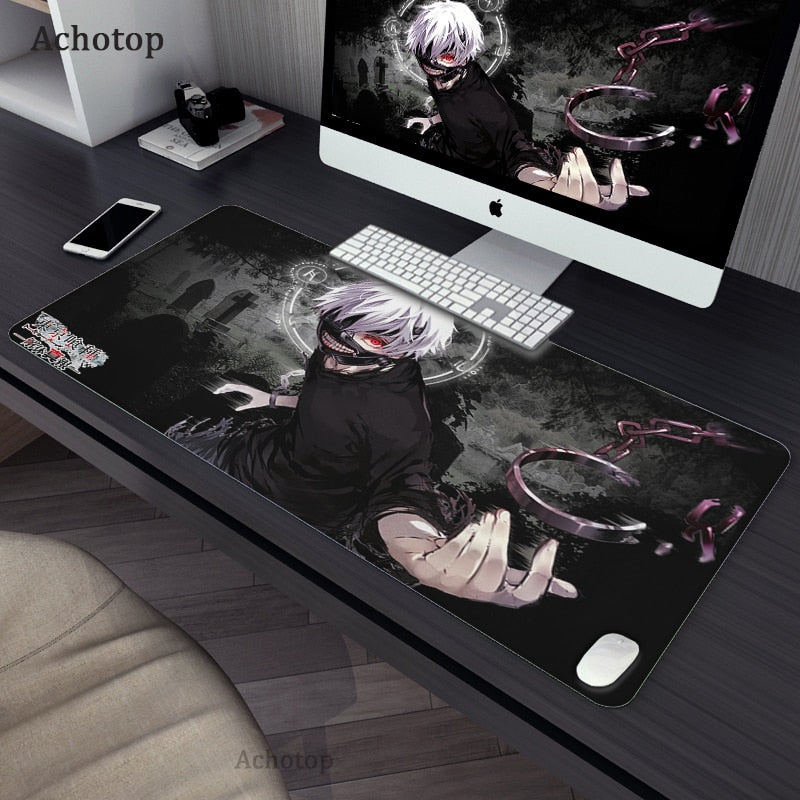 Gaming Accessories Mouse Pad Tokyo Ghoul Mousepad Anime Cartoon Large Mouse Mat Big Mause Pad Keyboard Computer Gamer Desk Mat, everything animee