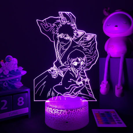 3D Anime Lamp Bleach Led Night Light for Kids Bedroom Decoration Bedside Lamp Gift for Children Study Room Decor Light 3d