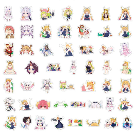 10/30/50PCS NEW Miss Kobayashi's Dragon Maid Sticker Bike Travel Luggage Laptop Classic Cartoon Sticker Decals for Kid Gift, everything animee