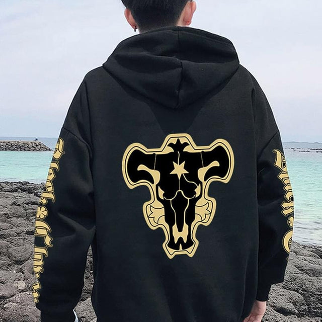 Anime Black Clover Black Bulls Squad Emblem Hoodies Yami Asta Magic Knights Sweatshirts Tops Pullovers Sudadera Felpa Moletom, everythinganimee