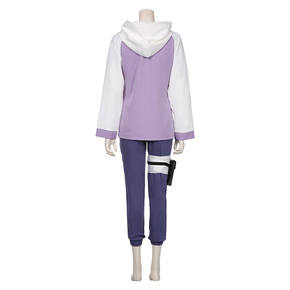 Naruto Anime Hyuga Hinata Cosplay Costume Jacket Pants Outfits Halloween Suit, everythinganimee