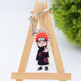 Cute Q Version Characters Keychain Itachi Cartoon Double-Side Acrylic Key Ring Holder Bag Charm Classic Anime Jewelry Teens Gift, everything animee