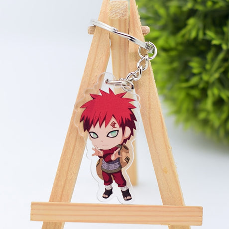 Cute Q Version Characters Keychain Itachi Cartoon Double-Side Acrylic Key Ring Holder Bag Charm Classic Anime Jewelry Teens Gift, everything animee