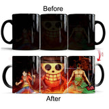 Once Piece Zoro and Luffy Mug 11oz Creative Ceramic Color Changed Magic Coffee Cup Boy Firends Husband Birthday Gift, everythinganimee