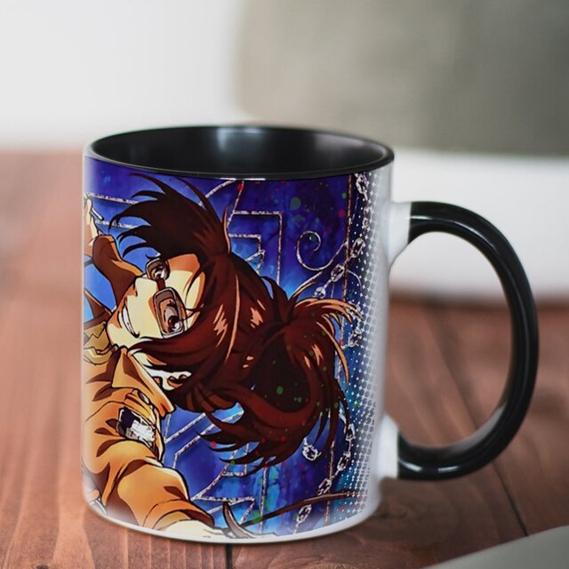 New Attack on Titan Mug 11oz Creative Ceramic Cartoon Anime Coffee Mugs Tea Cups Boy Friends Husband Birthday Gift, everythinganimee