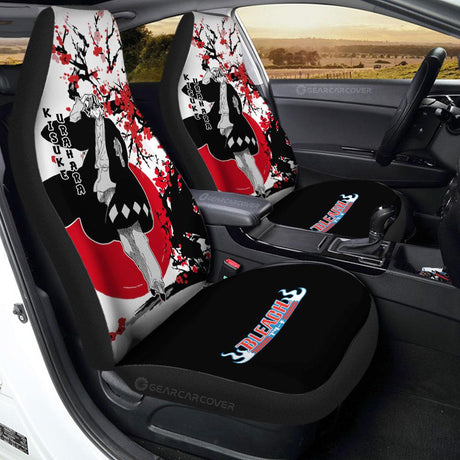 Yoruichi Shihouin Car Seat Covers Japan Style Anime Bleach Car Interior Accessories,2 PCS Universal Front Seat Protective Cover, everythinganimee