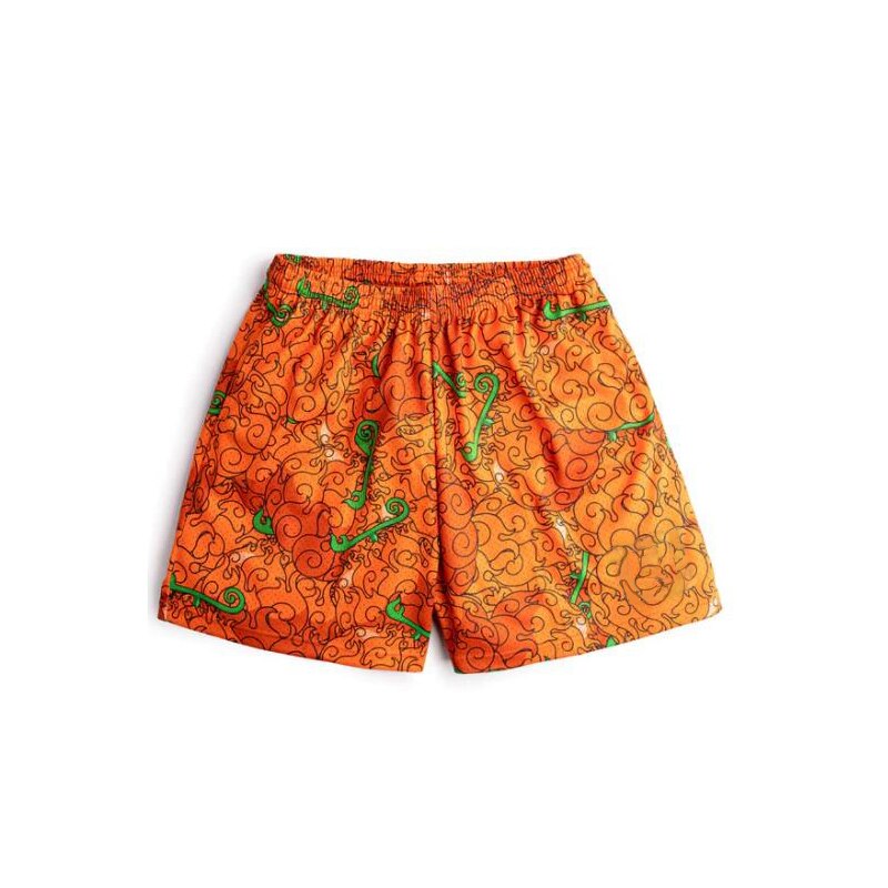 One Piece Devil Fruit Gym Shorts Orange