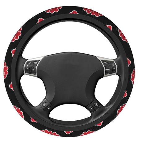 38cm Akatsuki Neji Konoha Auto Car Steering Wheel Cover Red Cloud Uchiha Itachi Sasuke Universal Steering Wheel Protector, everythinganimee