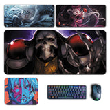 Anime Overlord Large Mouse Pad Momonga Albedo Shalltear Mousepad Keyboard Computer Laptop Gamer Pad Gaming Accessories Desk Mat, everythinganimee