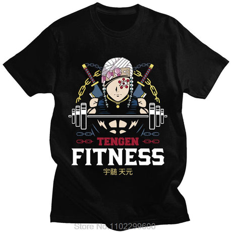 Anime Demon Slayer T-Shirt Tengen Uzui Fitness Graphic Tee Shirt Men Women Funny Tshirt Harajuku Streetwear T-shirts Oversized, everythinganimee