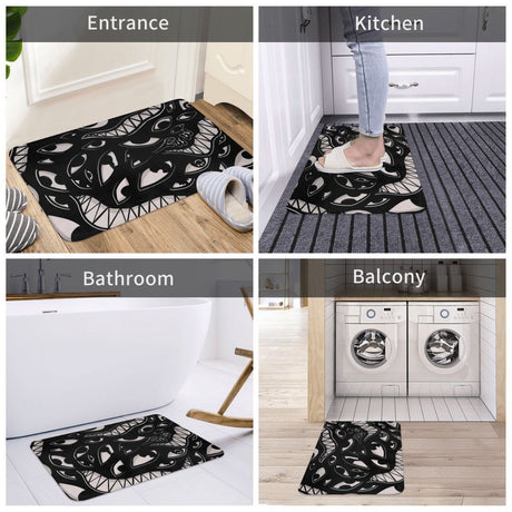 full metal alchimist brotherhood pride Anti-Slip Doormat Kitchen Mat pride Monster Mash Floor Carpet Welcome Rug Bedroom Decor, everythinganimee