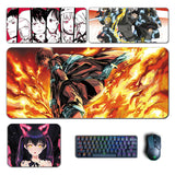 Anime Fire Force Mouse Pad Shinra Iris Arthur Tamaki Benimaru XXL Mousepad Computer Laptop Gamer Pad Gaming Accessories Desk Mat, everythinganimee