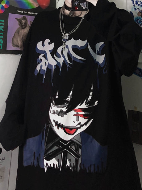 Shop the latest Tokyo Ghoul anime print t-shirts for women on Deeptown. Unique Japanese retro Harajuku designs, perfect for E-Girl fashionHarajuku Tops E Girl Graphic Tees y2k Top Short Sleeve Available in S,M,L,XL,XXL sizes