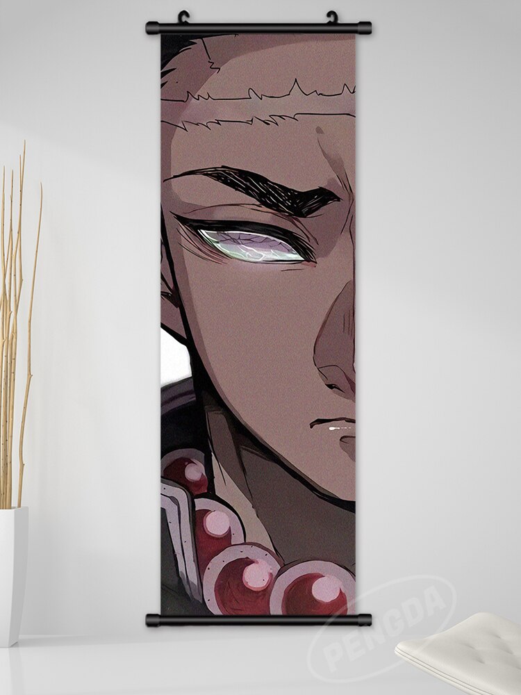 Demon Slayer Hanging Scroll Painting Printed Anime Cartoon Home Decor Wall  Poster Art Living Room Modern Decoration Gift