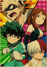 Hero Academia Retro Posters (A4)