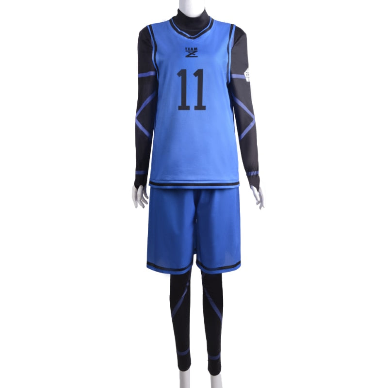 anime Bluelock Cosplay Costume Wig Chigiri Hyoma Isagi Yoichi Jersey Onesie Suit Anime Clothes Blue Sportswear Sport Wear Jerseys, everythinganimee