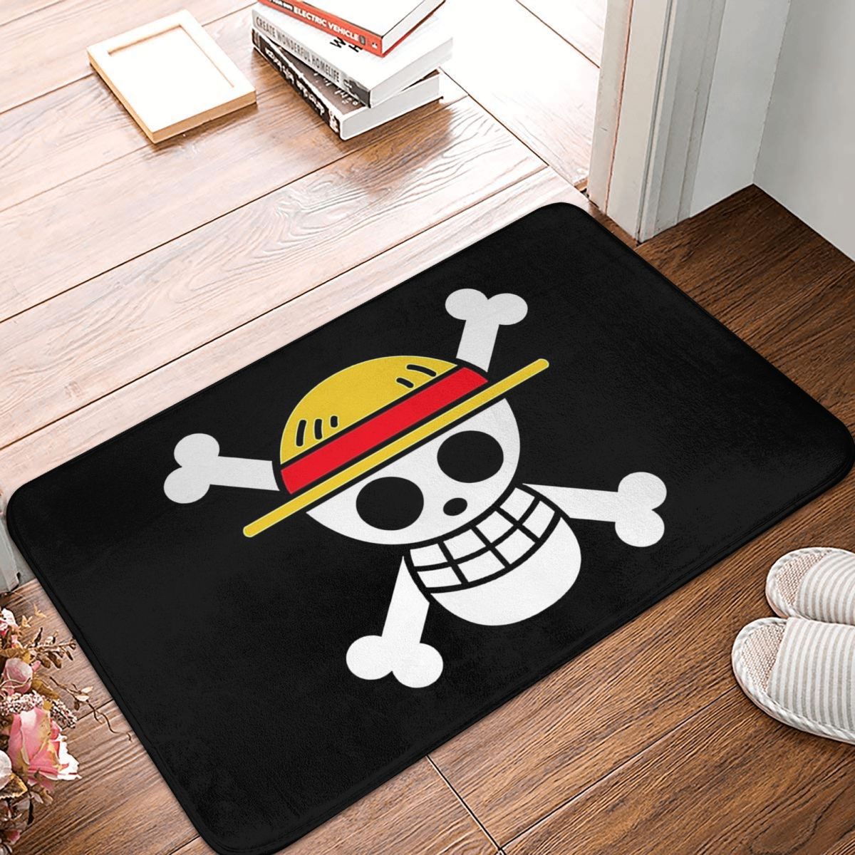 One Piece Hot Anime Bath Mat Skull Mask Doormat Living Room Carpet Balcony Rug Home Decor, everythinganimee