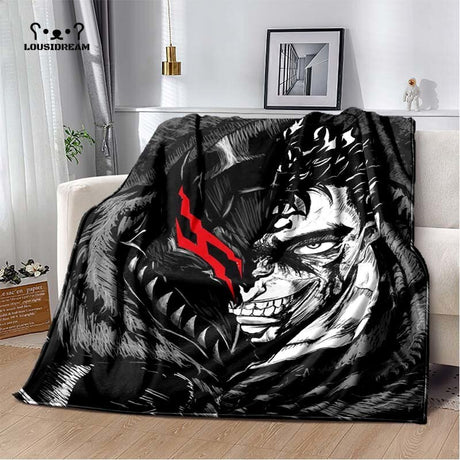 Calssic Comics Berserk Anime Throw Blanket Berserk Soft Flannel Thin Blankets for Bed Sofa Cover Bedspread Home Decor, everythinganimee