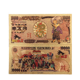 Dragon Ball Z Manga Anime Goku Figure Collection Gold Commemorative Banknote Collection Manga Peripherals Best Gifts