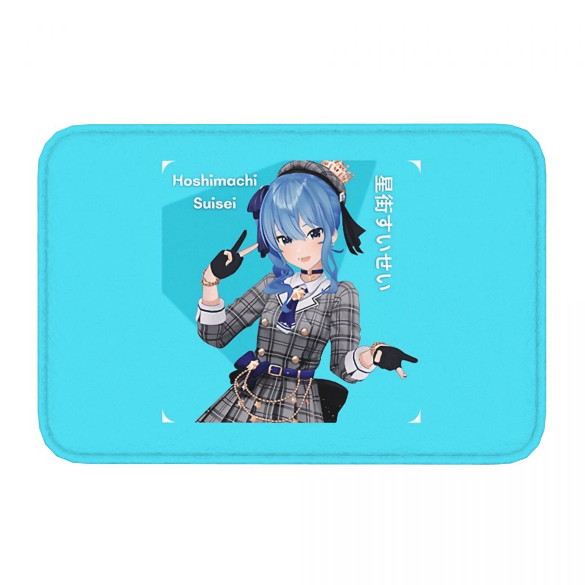 Hololive Production Fictitious Virtual Youtuber Vtuber Non-slip Rug Doormat Living Room Mat Hoshimachi Suisei Hallway Carpet, everythinganimee