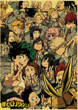 Hero Academia Retro Posters (A3)