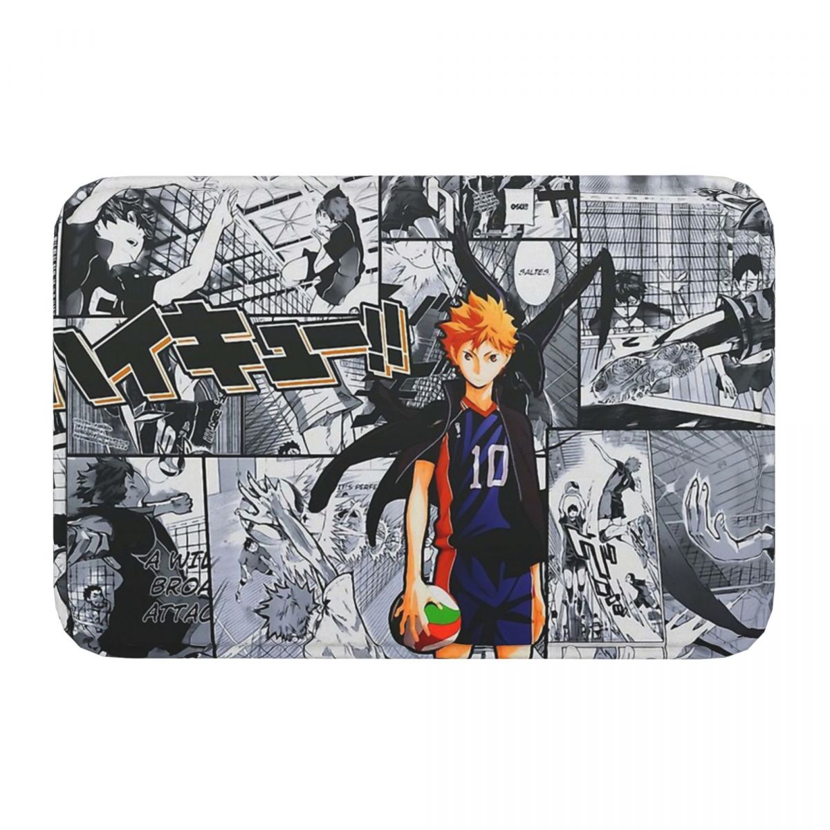 Haikyu Hinata Japanese Anime Bathroom Non-Slip Carpet Hinata Ball Bedroom Mat Entrance Door Doormat Home Decoration Rug, everythinganimee