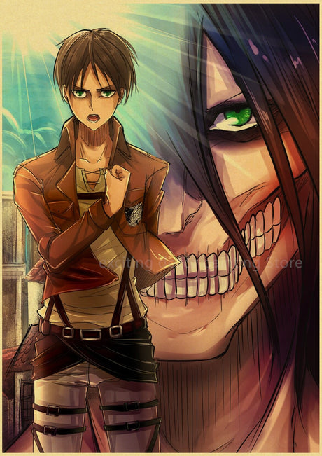 Attack on Titan Anime Posters Levi Retro Kraft Paper DIY Vintage Room Home Bar Cafe Decor Gift Print Aesthetic Art Wall Painting