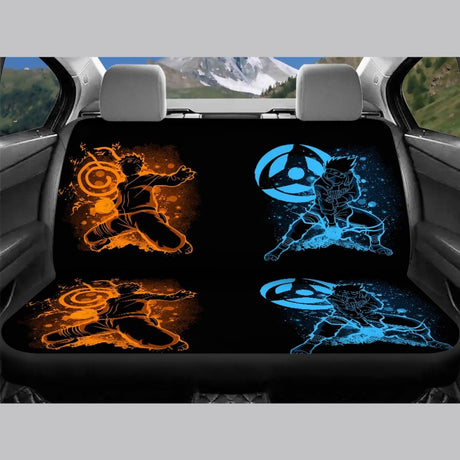 Naruto Anime Print Full Set Vehicle Seat Cover for Men Cool Non-skid Front/Back Car Seat Cover fit Most Car SUV Van Car Accessories, everythinganimee