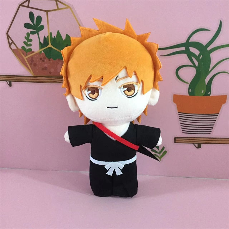 Presale Anime Bleach Kuchiki Byakuya Kurosaki ichigo Cosplay Plush Doll Toy 20cm Cute Soft Stuffed Pillow Kids Gift, everything animee