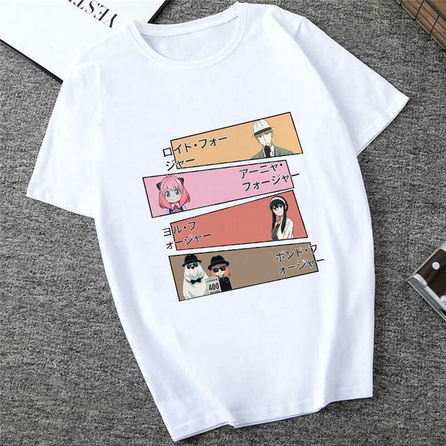 Unisex Spy X Family Tshirt Men Kawaii Cartoon Anya Tee Shirt Tops Japanese Anime T-shirt Harajuku Graphic T Shirt Female 90s, everythinganimee