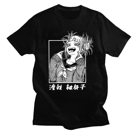 My Hero Academia T Shirt Japanese Anime Himiko Toga Graphic T-shirt Kawaii Cartoon Tshirt Streetwear Summer Cotton Short Sleeve, everythinganimee