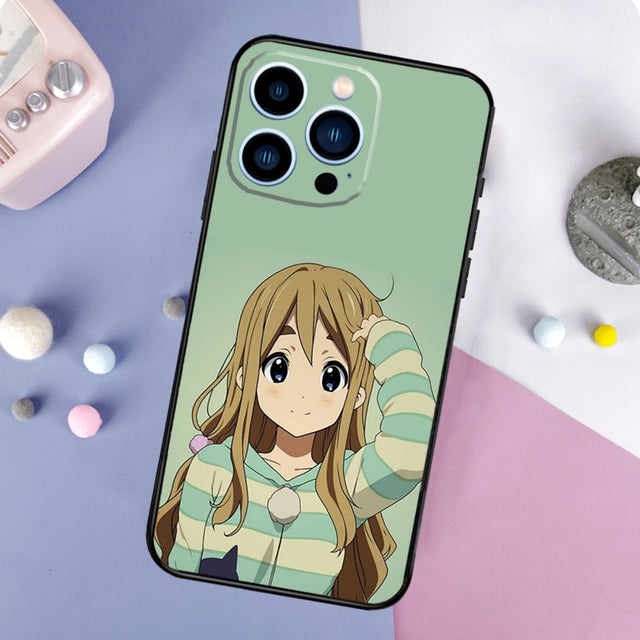 K-on! Anime Manga Case For iPhone 13 12 11 14 Pro Max Mini X XR XS Max 6 7 8 Plus SE 2020 Bumper Back Cover, everything animee