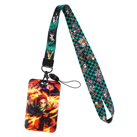 New Anime Demon Slayer Lanyards for Key Neck Strap For Card Badge Gym Key Chain Lanyard Key Holder DIY Hang Rope Keychain