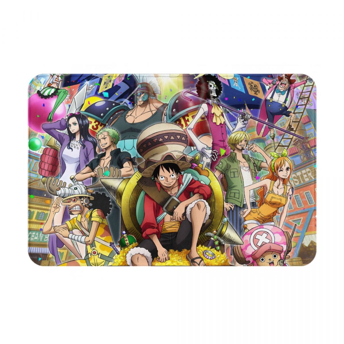 One Piece Hot Anime Bath Mat Funny Team Doormat Living Room Carpet Balcony Rug Home Decoration, everythinganimee