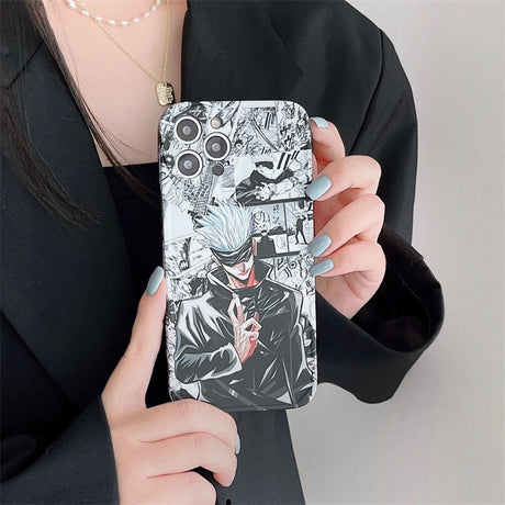 phone case featuring your favorite Jujutsu Kaisen characters, such as Yuji Itadori, Fushiguro Megumi on it. The case is compatible with iPhone 14, 13, 12, 11 Pro, X, Xs Max and XR.