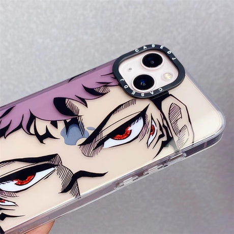 phone case featuring your favorite Jujutsu Kaisen characters, such as Yuji Itadori, Fushiguro Megumi on it. The case is compatible with iPhone 14, 13, 12, 11 Pro, X, Xs Max and XR.