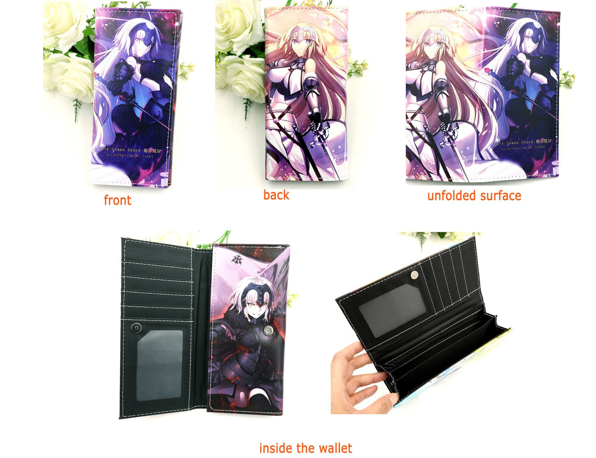 Anime Long Wallet Genshin Impact Lumine Aether Jean Gunnhildr PU Leather Purse Long Clutch, everythinganimee