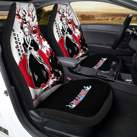 Yoruichi Shihouin Car Seat Covers Japan Style Anime Bleach Car Interior Accessories,2 PCS Universal Front Seat Protective Cover, everythinganimee