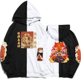 Demon Slayer Kokushibo Kimetsu Anime Hoodie Pullover Long Sleeve Loose Women Men Sweatshirt Harajuku Unisex Tops, everythinganimee