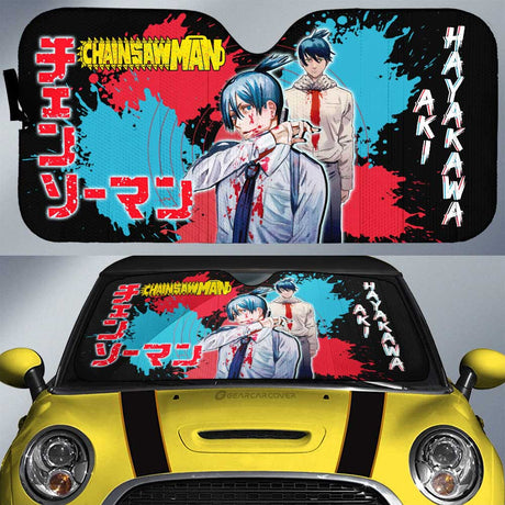 Power and Kobeni Accordion Sunshade Kobeni Higashiyama Car Sunshade Custom Chainsaw Man Anime, everythinganimee