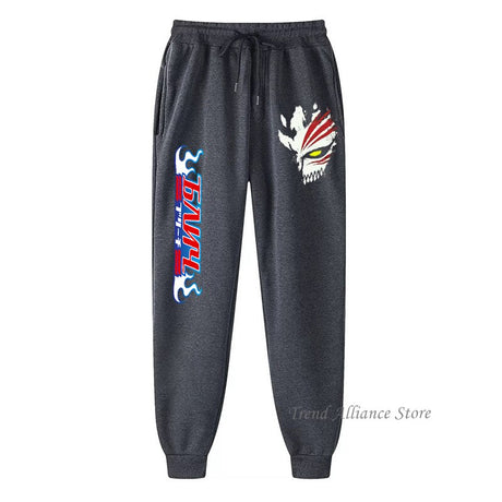 New Japan Anime Bleach Kurosaki Ichigo Print Men Pants Casual Loose Sport Long Pants Men Bundle Feet Jogging Sweatpants Trousers, everything animee