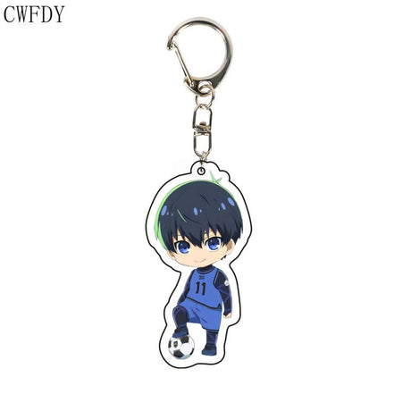 Anime BLUE LOCK Arcylic Keychain Cartoon Figures Isagi Yoichi Bachira Meguru Kawaii Key Chain Costume Accessories Birthday Gifts