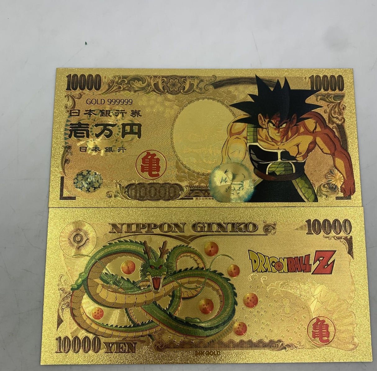 Dragon Ball Z Manga Anime Goku Figure Collection Gold Commemorative Banknote Collection Manga Peripherals Best Gifts