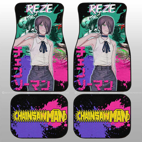 Chainsaw Man Power Car Floor Mats Custom Anime Car Interior Accessories Printing Car Floor Mat Universal Fit for Cars SUV Van, everythinganimee